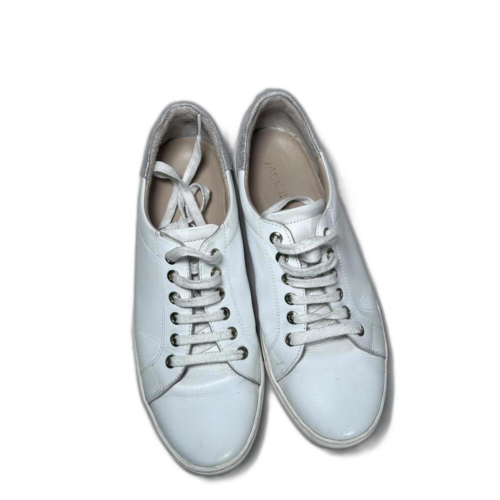 Jack Rogers Rory Sneaker white leather women's size 7.5